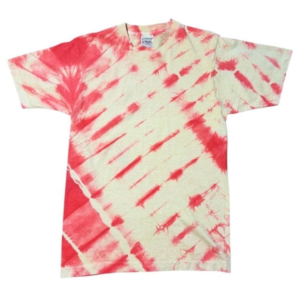 Vintage 80s Backstage Pass Blank Cream Soda Tie Dye Art Single Stitch T-shirt